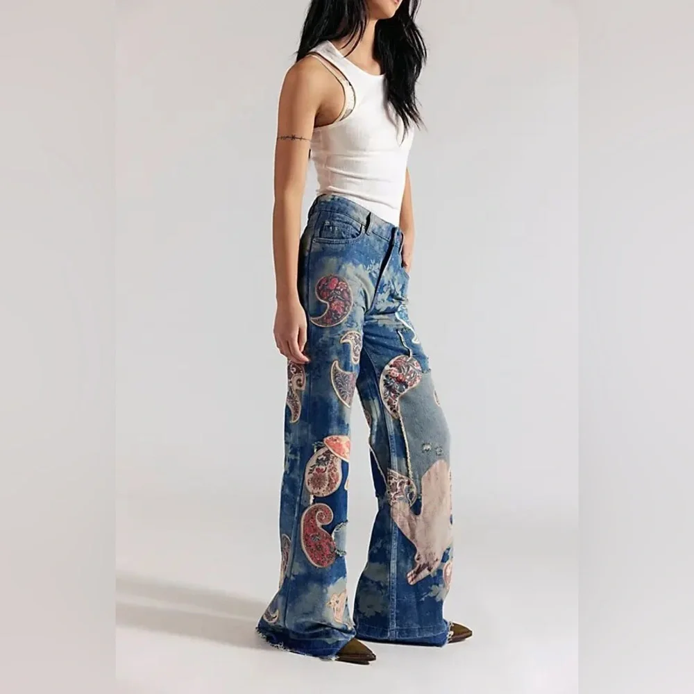 NWT We The Free Flying High Patched Jeans ~Free Bird~ - Picture 3 of 6